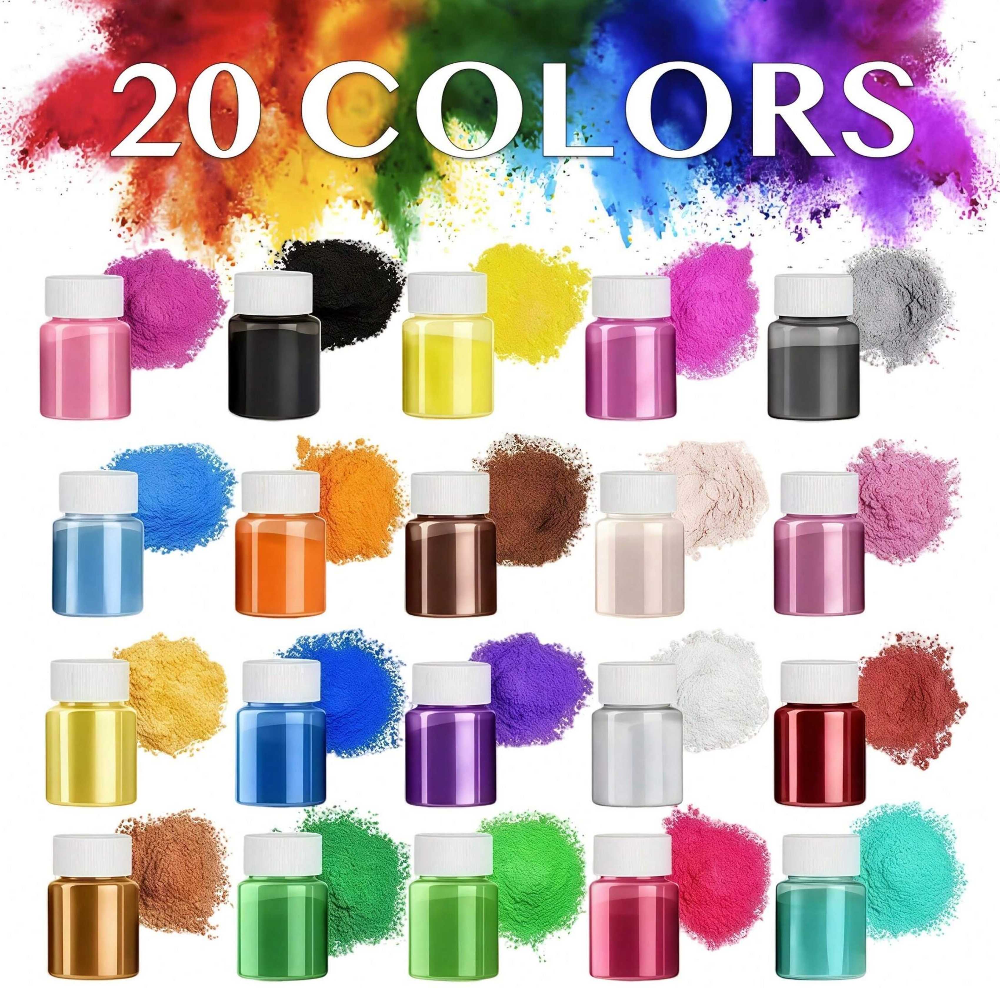 Bath Salts Magnesium - 20 Colors, 20ml Pack, Epoxy Resin,