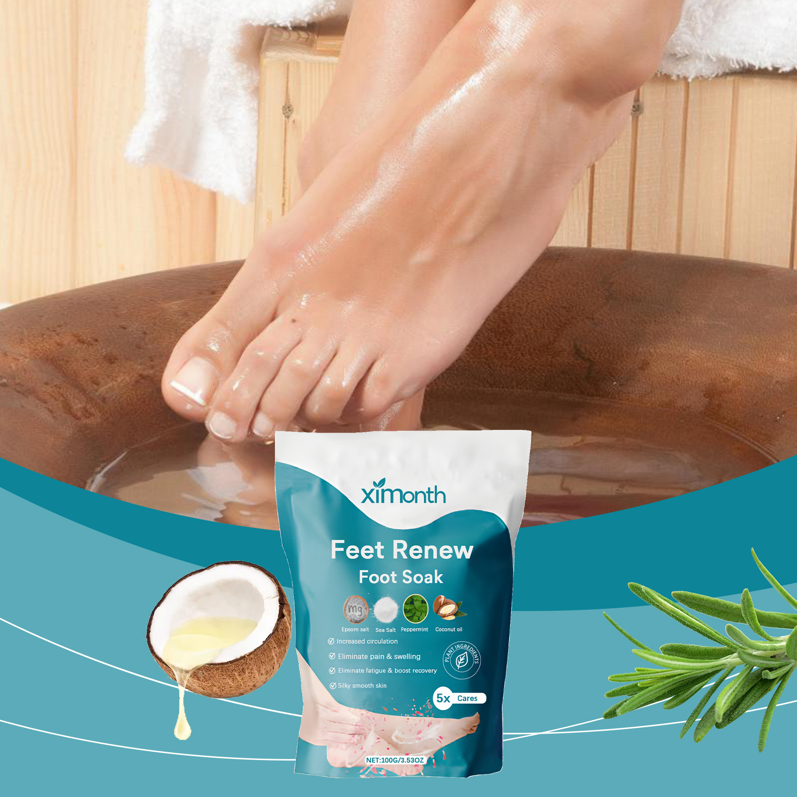 Bath Salts Magnesium - Foot Salt Bath Stress Relief Dead