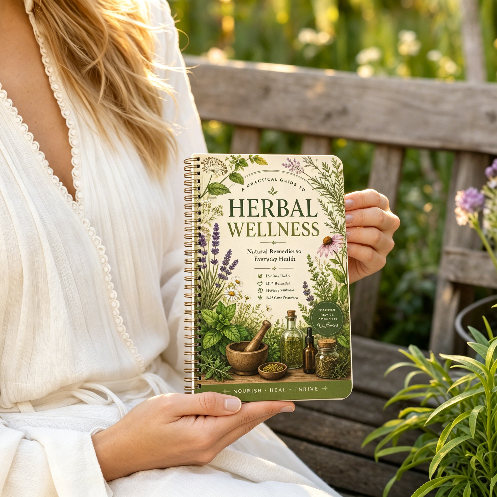 Health Wellness And Lifestyle - Herbal Remedies Journal A5 Spiral Notebook