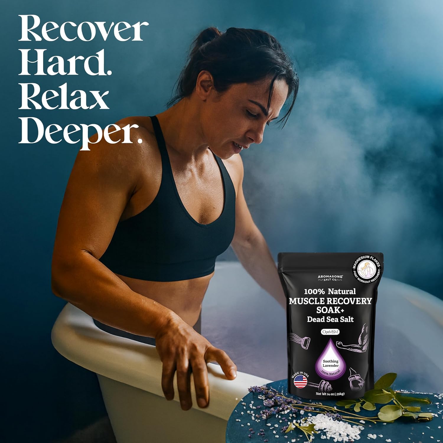 Muscle Recovery Bath Soak with - Bath Salts Magnesium のレビューと価格