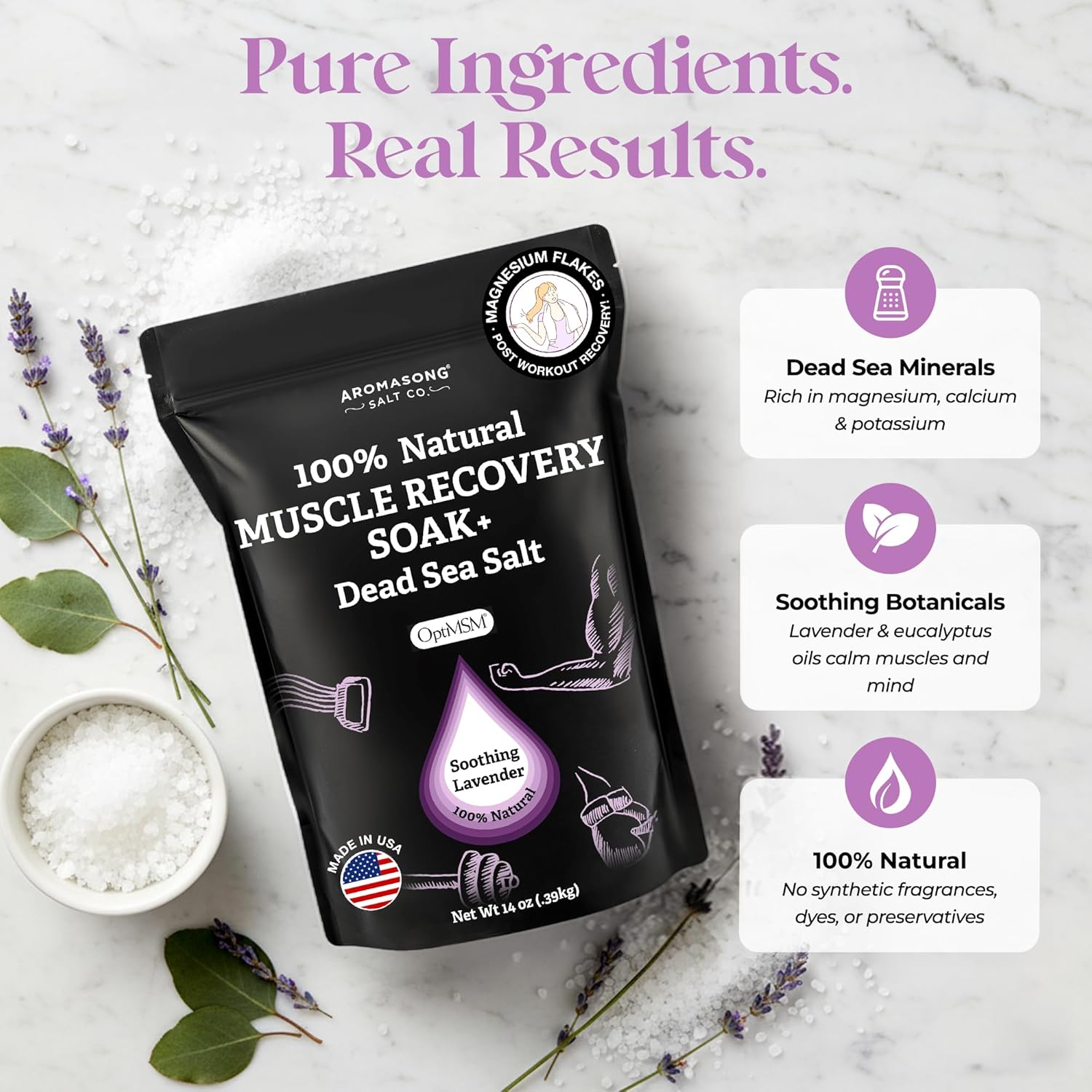 Muscle Recovery Bath Soak with - Bath Salts Magnesium のレビューと価格