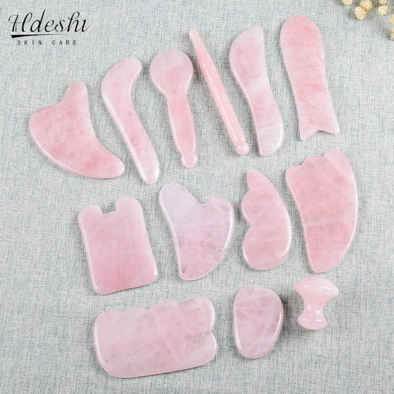 Natural Rose Jade Gouache Scra - Jade Gua Sha Tool のレビューと価格