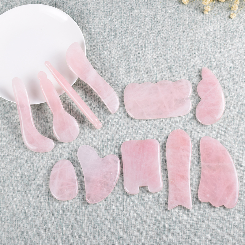 Natural Rose Jade Gouache Scra - Jade Gua Sha Tool のレビューと価格