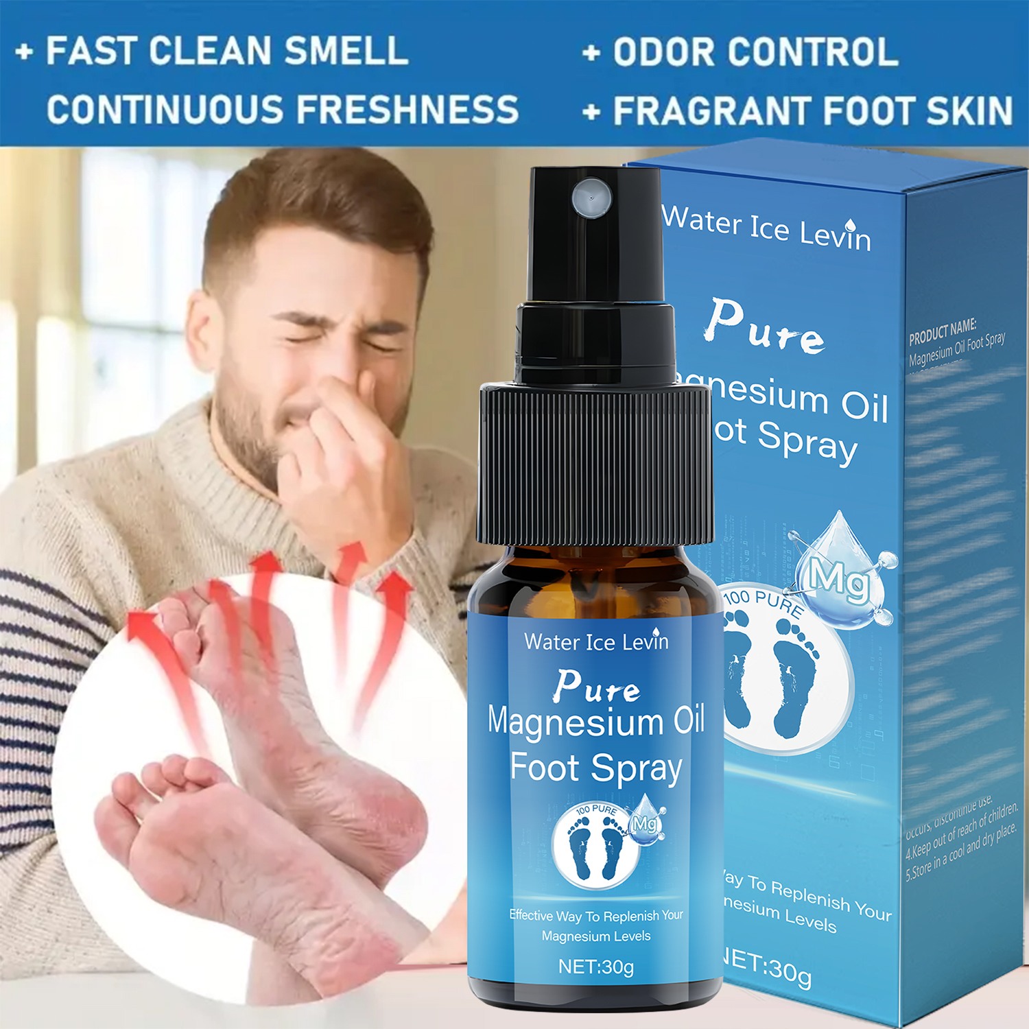 Pure Magnesium Oil Foot Spray  - Bath Salts Magnesium のレビューと価格
