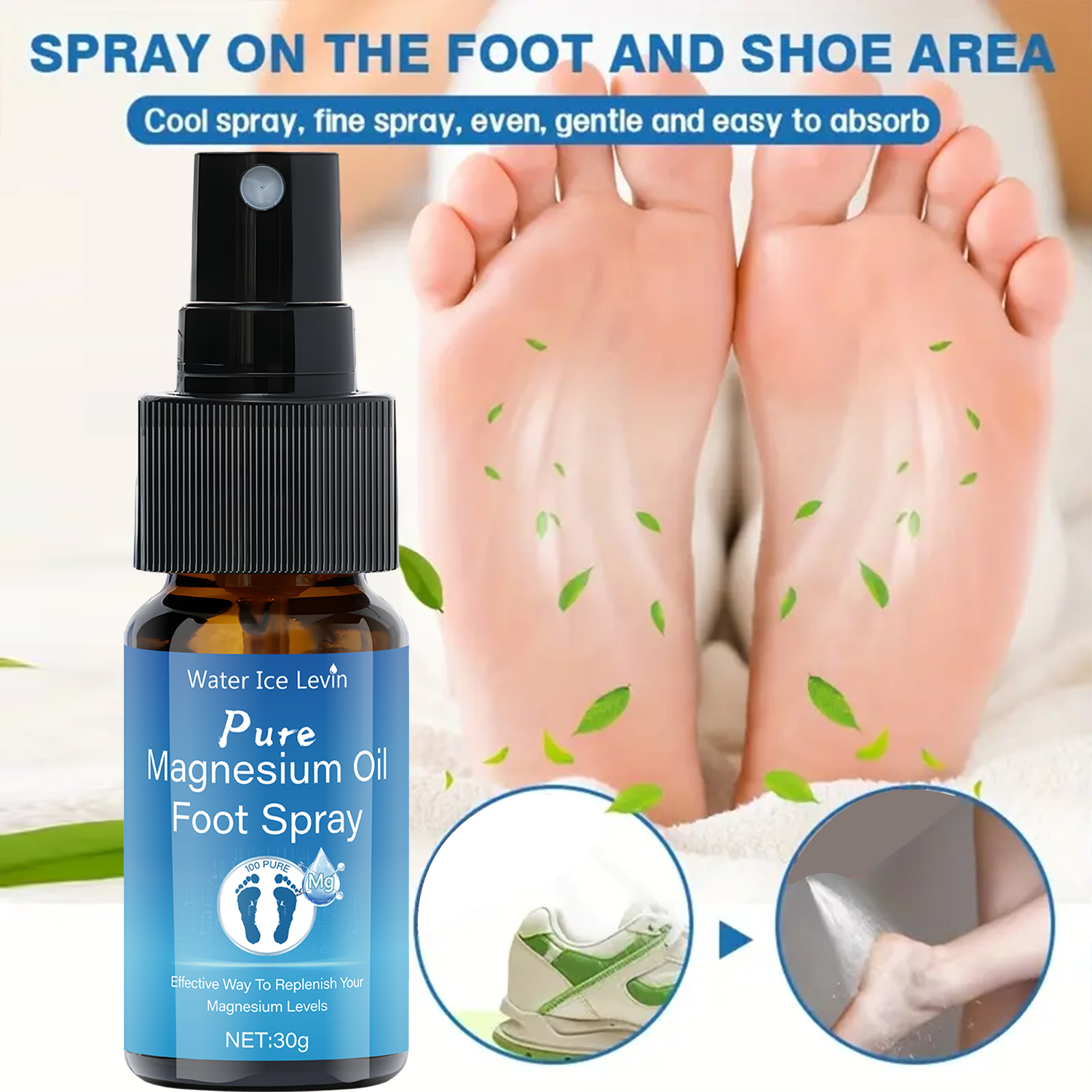 Pure Magnesium Oil Foot Spray  - Bath Salts Magnesium のレビューと価格