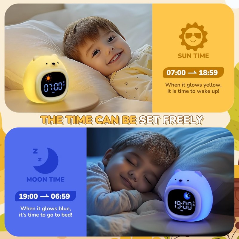 Alarm Clock for Kids Sleep Tra - White Noise Machine Sleep のレビューと価格