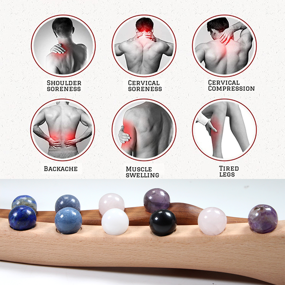 Wood Massage Stick 10 Jade Sto - Jade Gua Sha Tool のレビューと価格