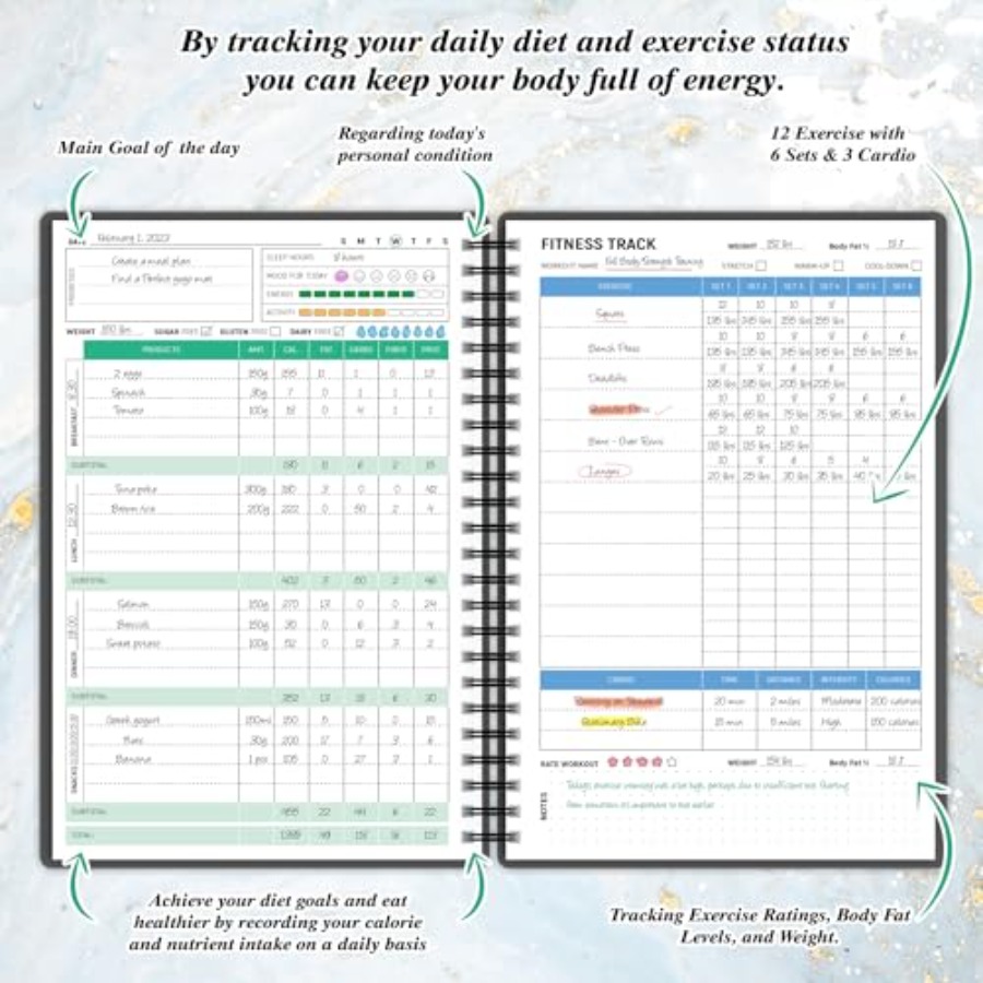 Wellness Planner and Fitness L - Health Wellness Journal Weight Loss のレビューと価格
