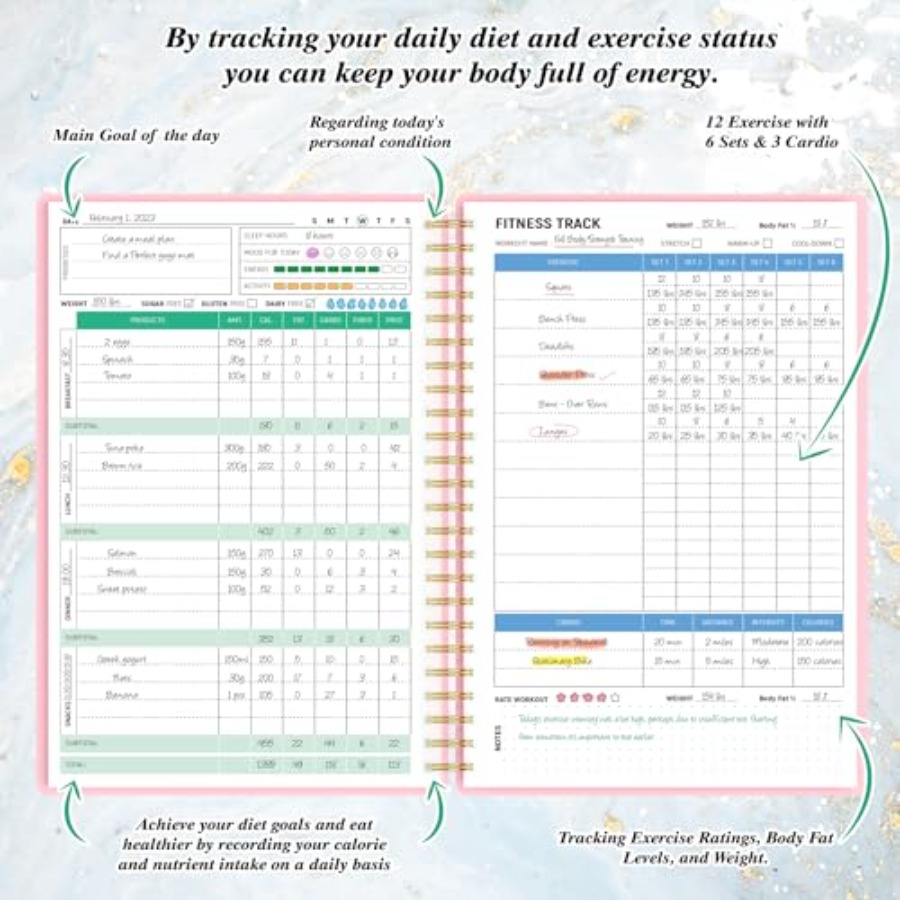 Wellness Planner and Fitness L - Health Wellness Journal Weight Loss のレビューと価格