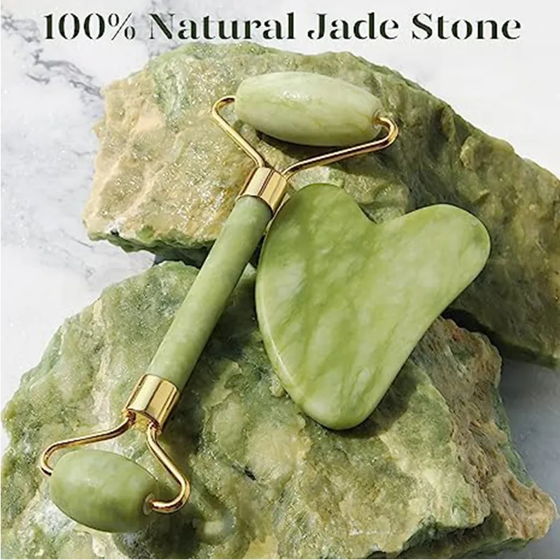 Natural Jade Roller Gua Sha Ma - Jade Gua Sha Tool のレビューと価格