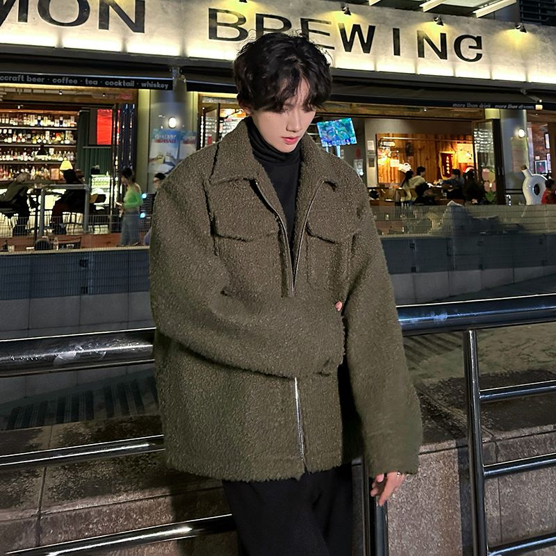 Wool Blend Jacket Man Green Me - Health Wellness And Lifestyle のレビューと価格
