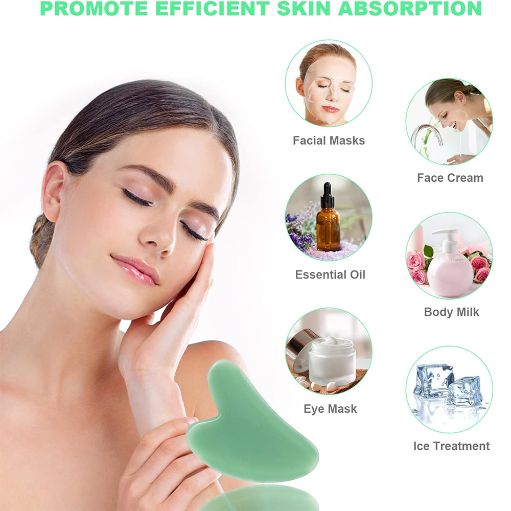 1PCS Natural Glass Jade Scrapi - Jade Gua Sha Tool のレビューと価格