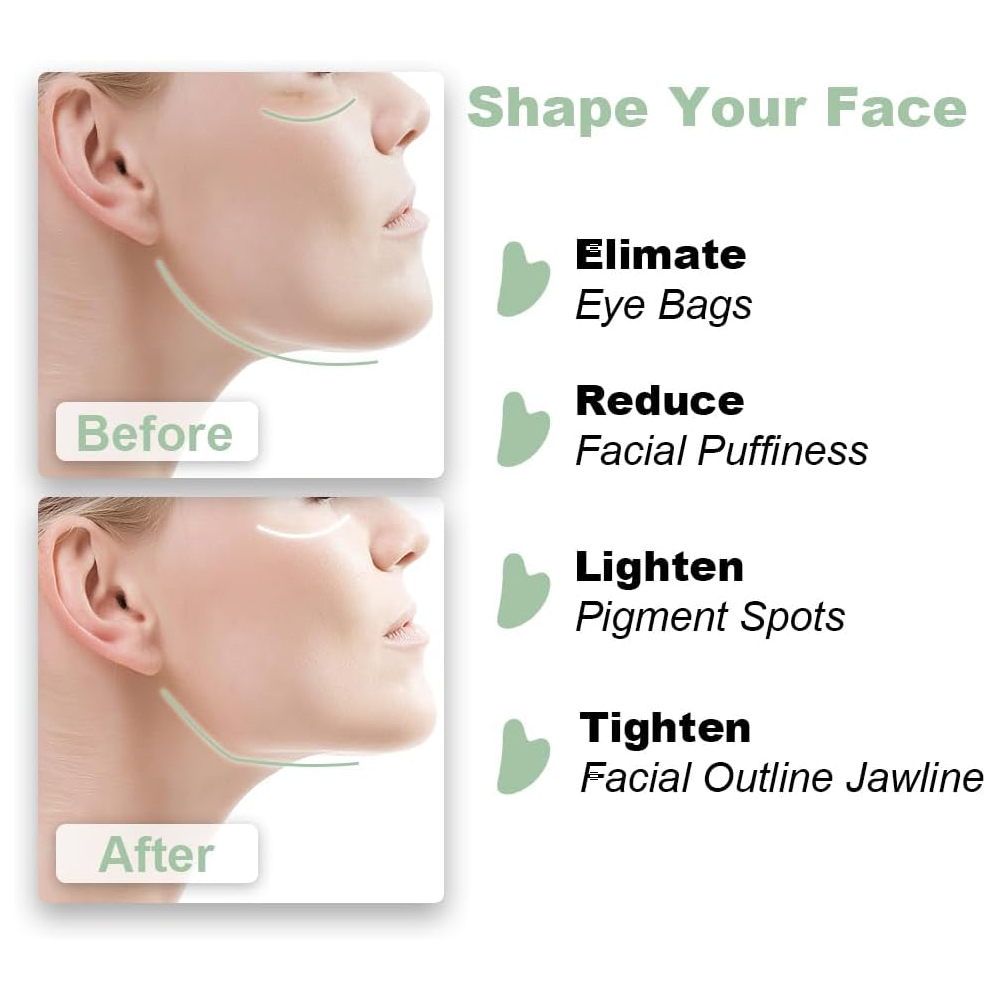 1PCS Natural Glass Jade Scrapi - Jade Gua Sha Tool のレビューと価格