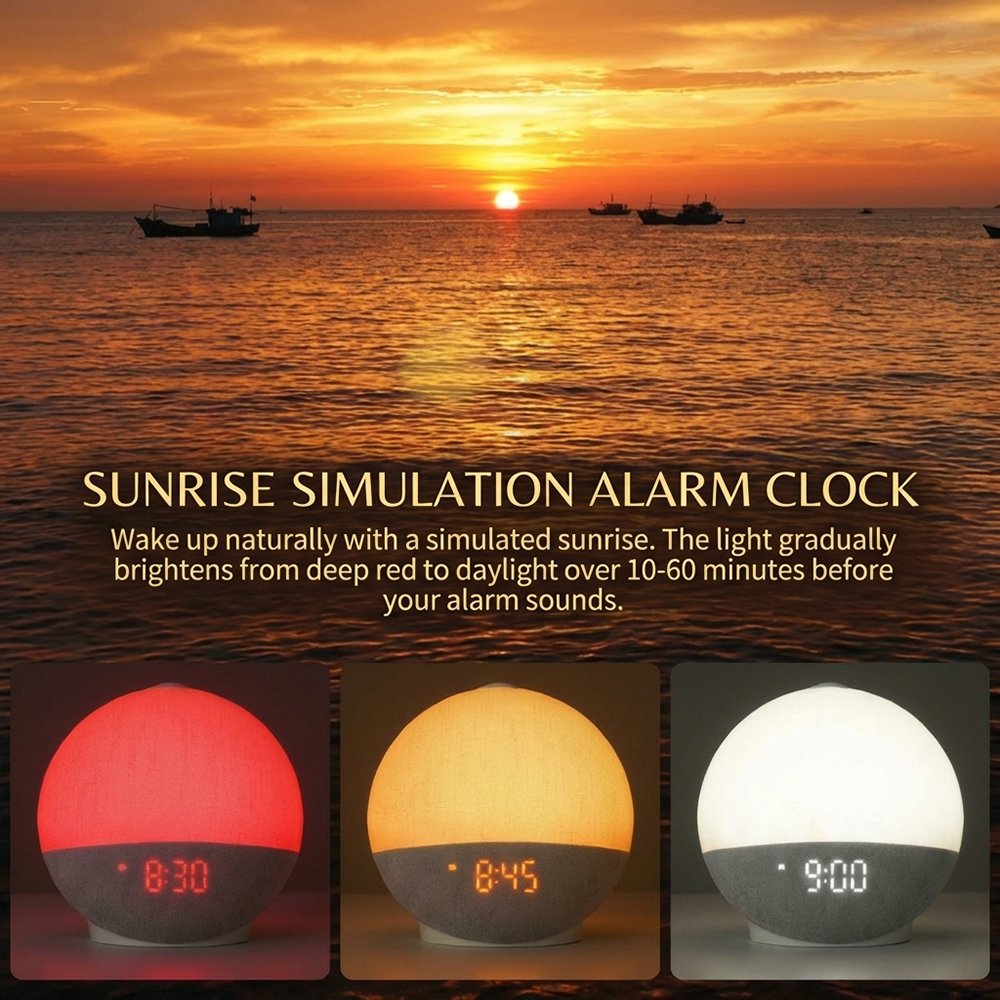 Wake Up Light Sunrise Alarm Cl - White Noise Machine Sleep のレビューと価格