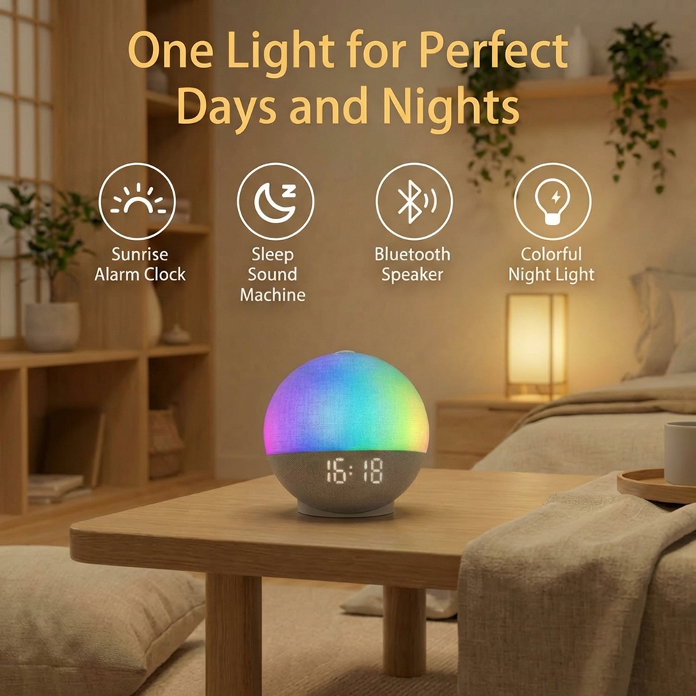 Wake Up Light Sunrise Alarm Cl - White Noise Machine Sleep のレビューと価格