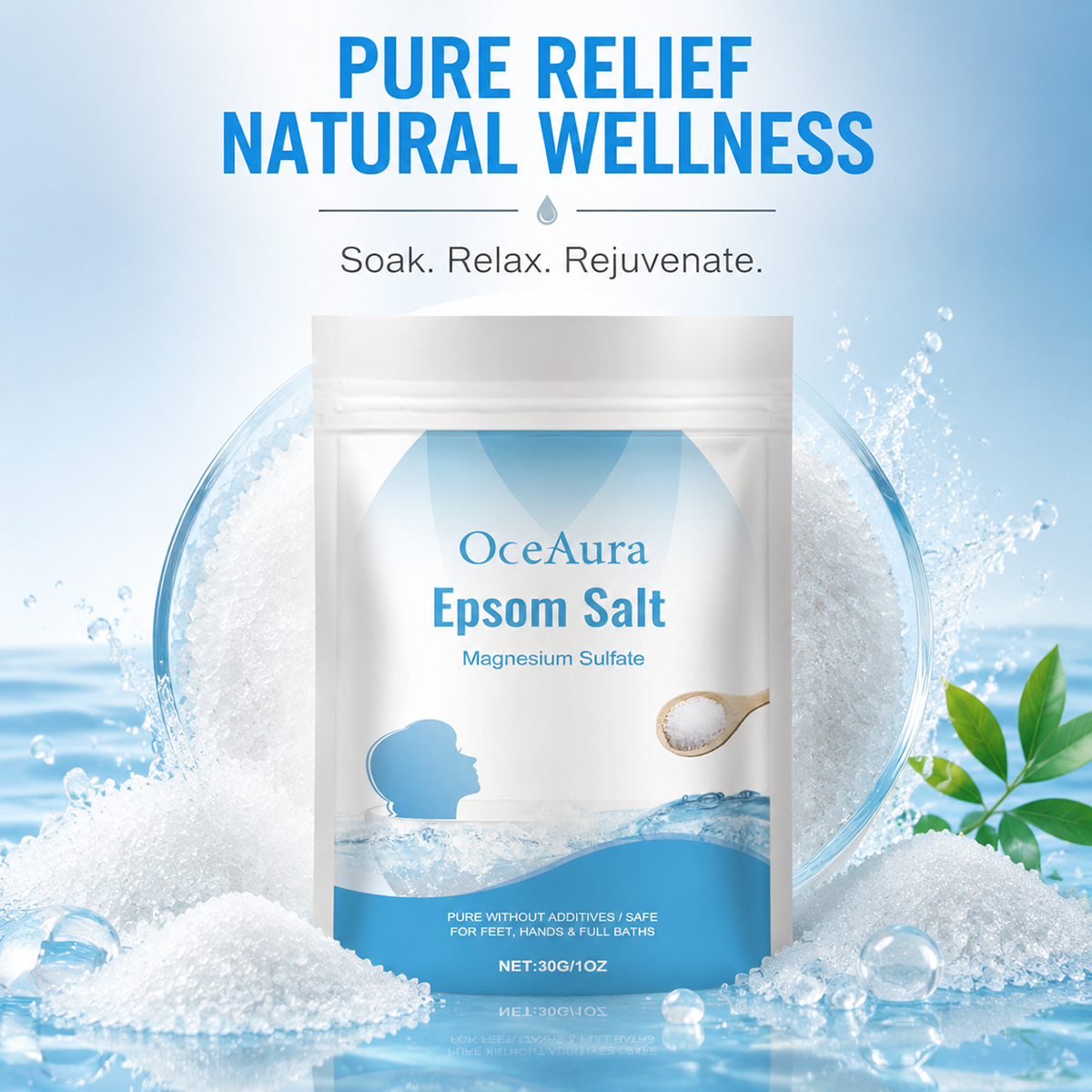 Pure Epsom Salt Magnesium Sulf - Bath Salts Magnesium のレビューと価格