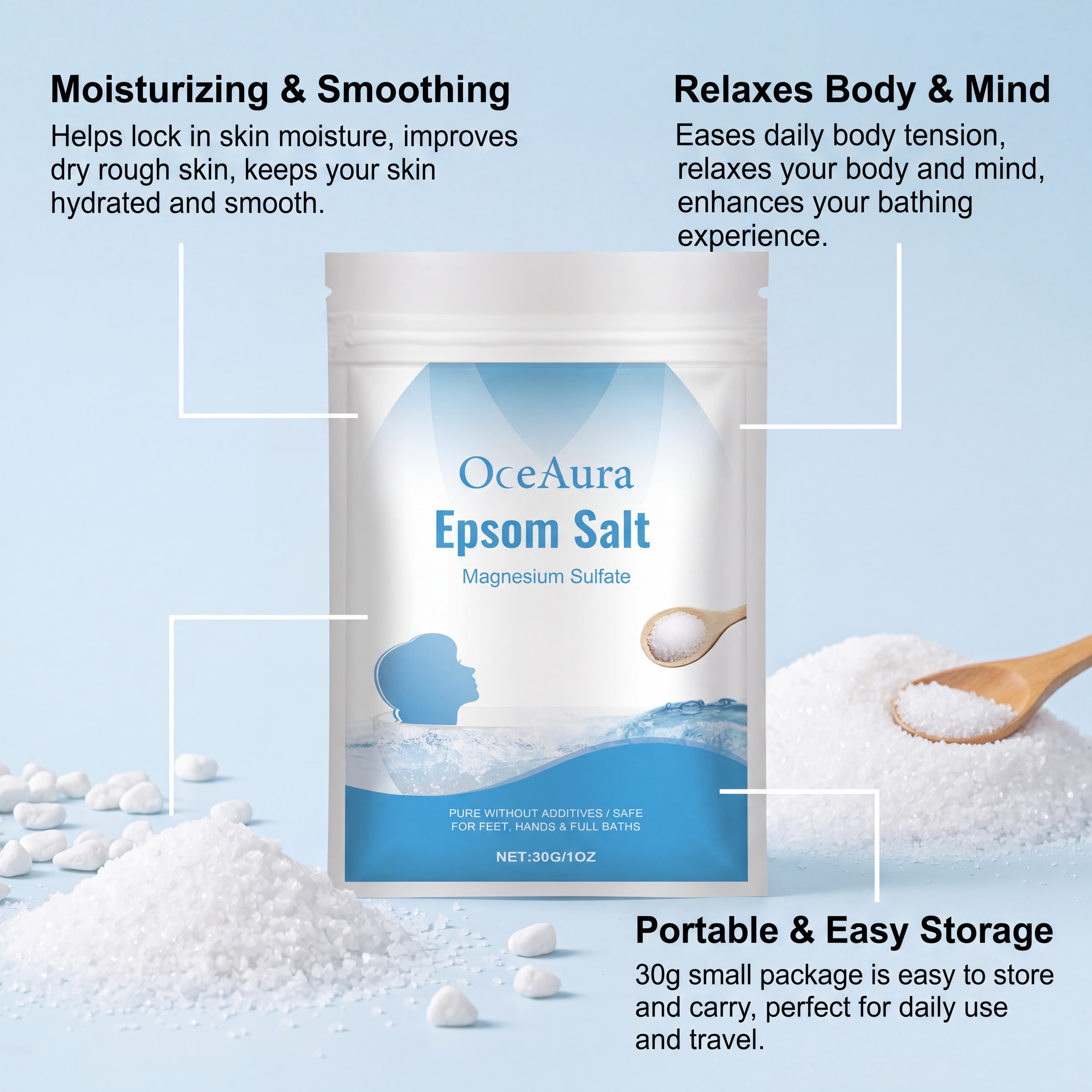 Pure Epsom Salt Magnesium Sulf - Bath Salts Magnesium のレビューと価格