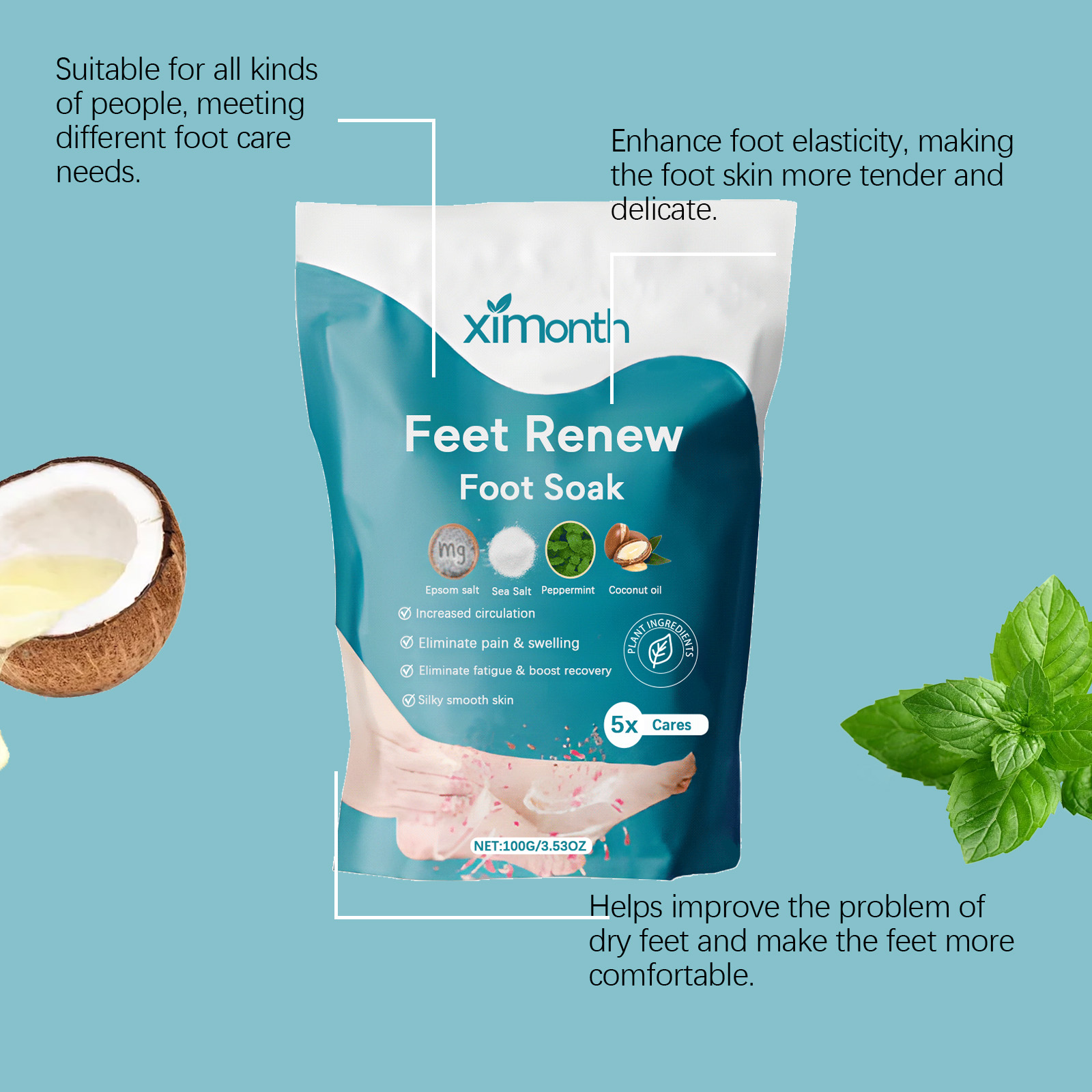 Foot Salt Bath Stress Relief D - Bath Salts Magnesium のレビューと価格