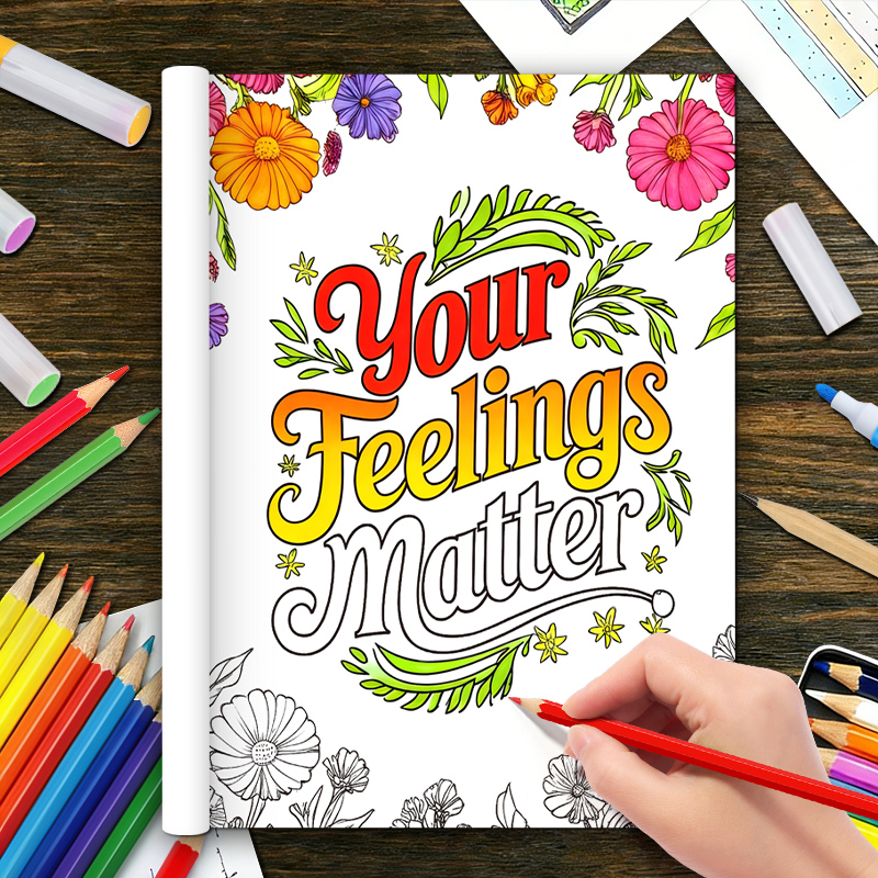 32 Pages Happy Mind Coloring B - Health Wellness Quotes のレビューと価格