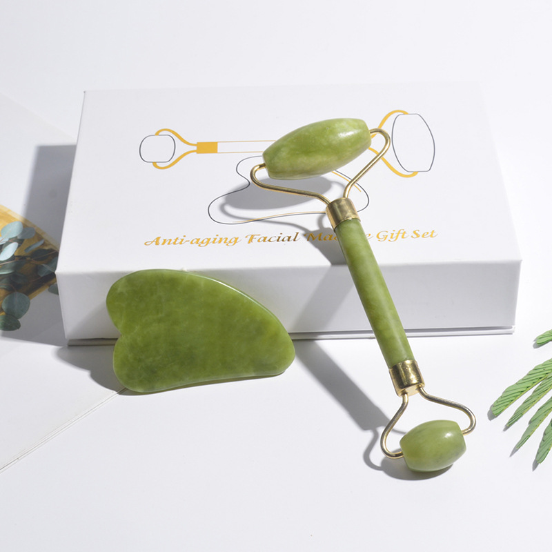 Natural Jade Roller Face Gua S - Jade Gua Sha Tool のレビューと価格