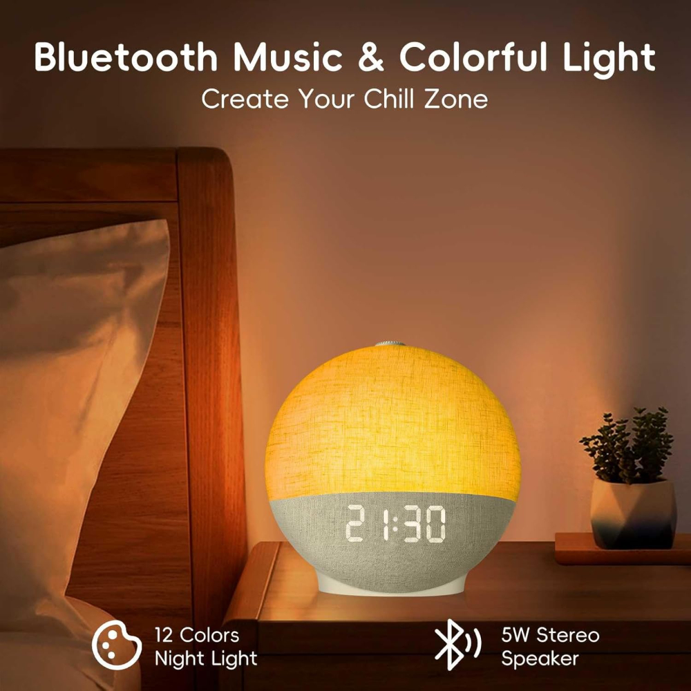 Wake Up Light Sunrise Alarm Cl - White Noise Machine Sleep のレビューと価格