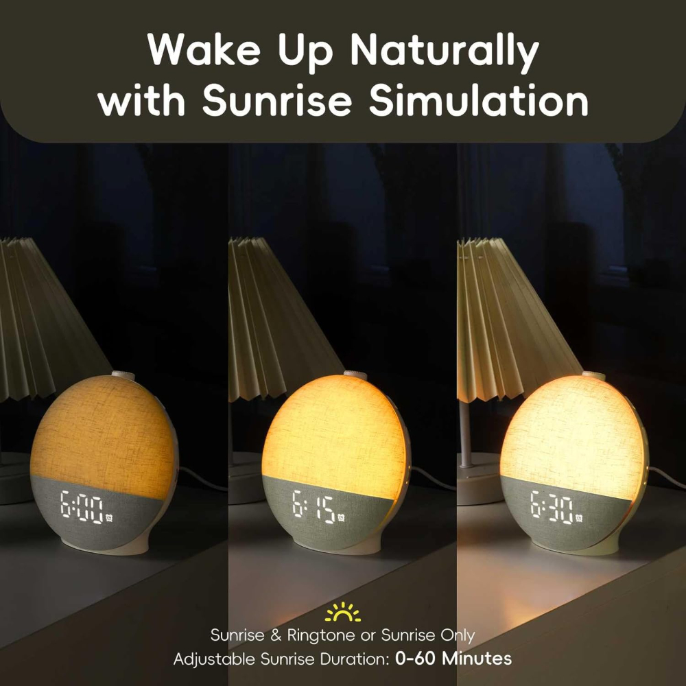 Wake Up Light Sunrise Alarm Cl - White Noise Machine Sleep のレビューと価格