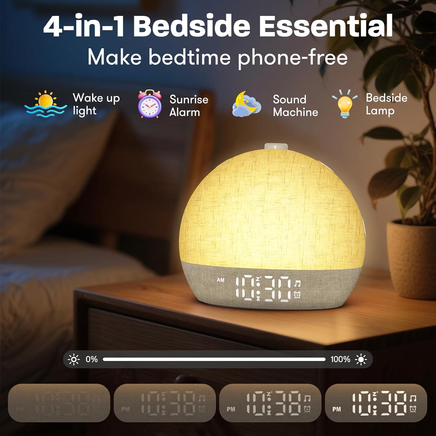 Wake Up Light Sunrise Alarm Cl - White Noise Machine Sleep のレビューと価格